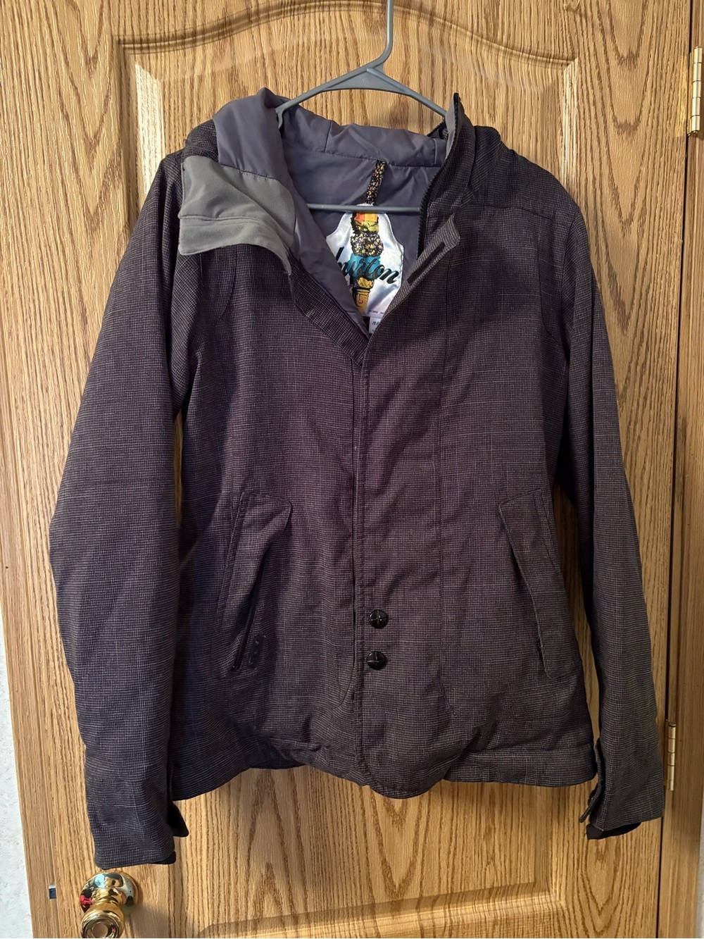 Burton Men's Charcoal Hooded Lightweight Jacket